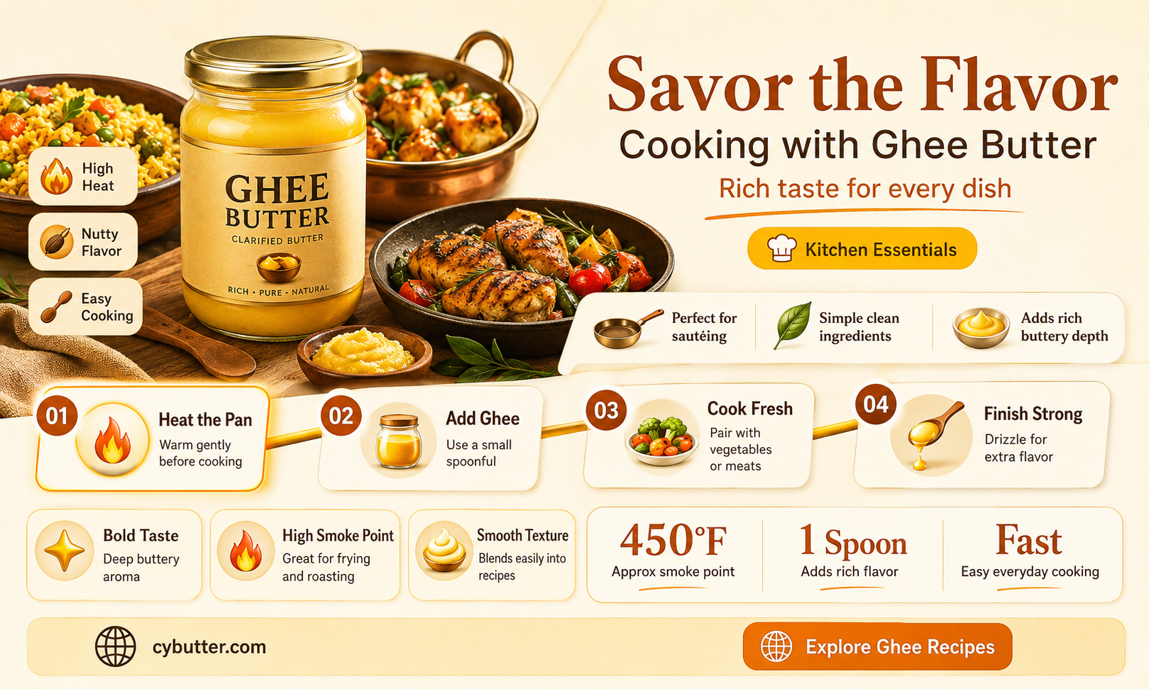 how to cook with ghee butter