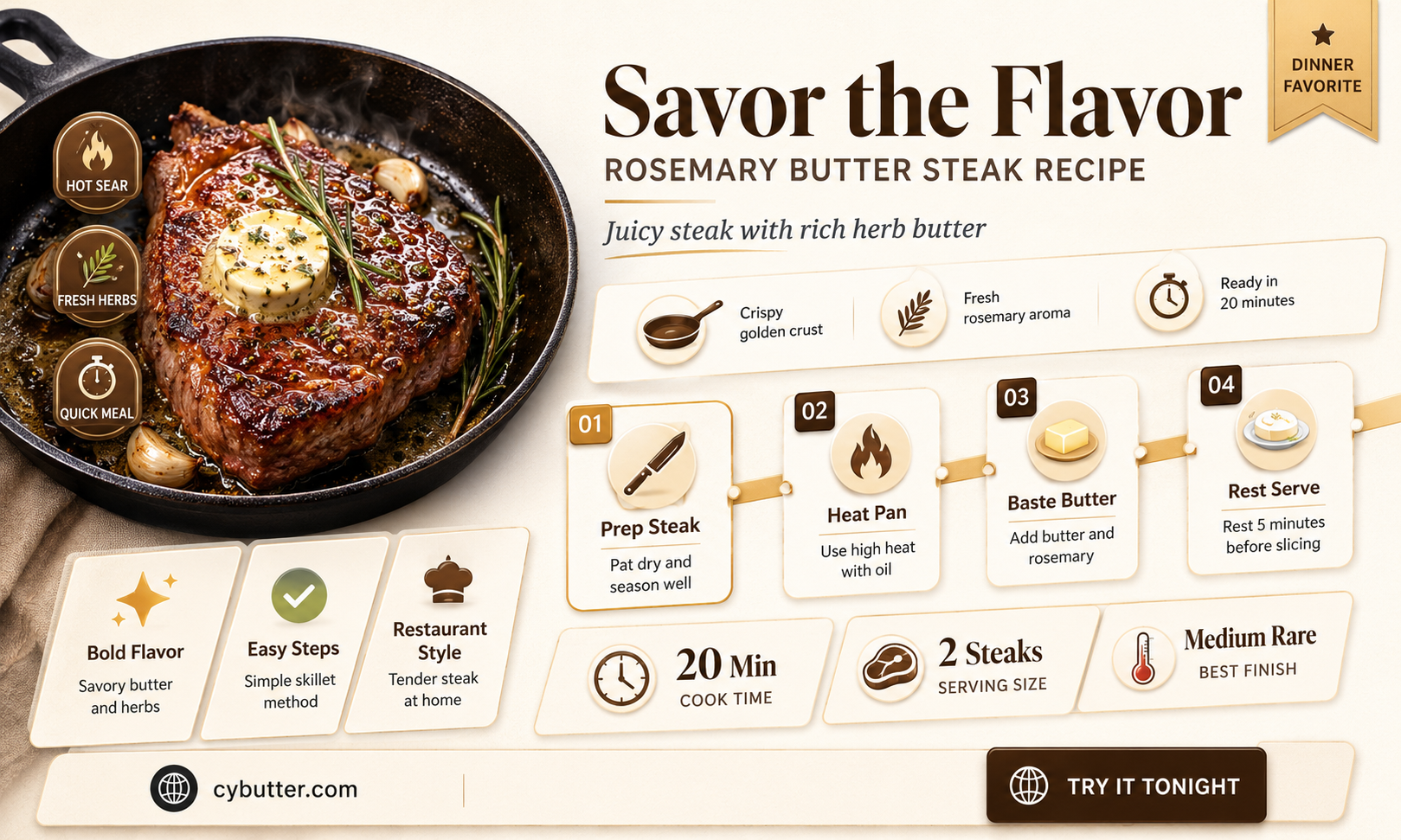 how to cook steak with rosemary and butter