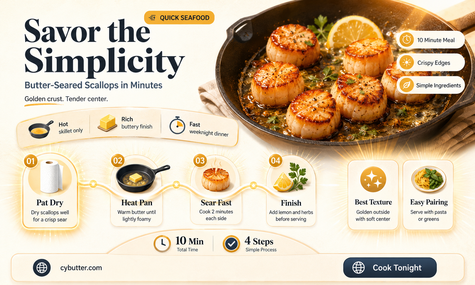 how to cook scallops in butter