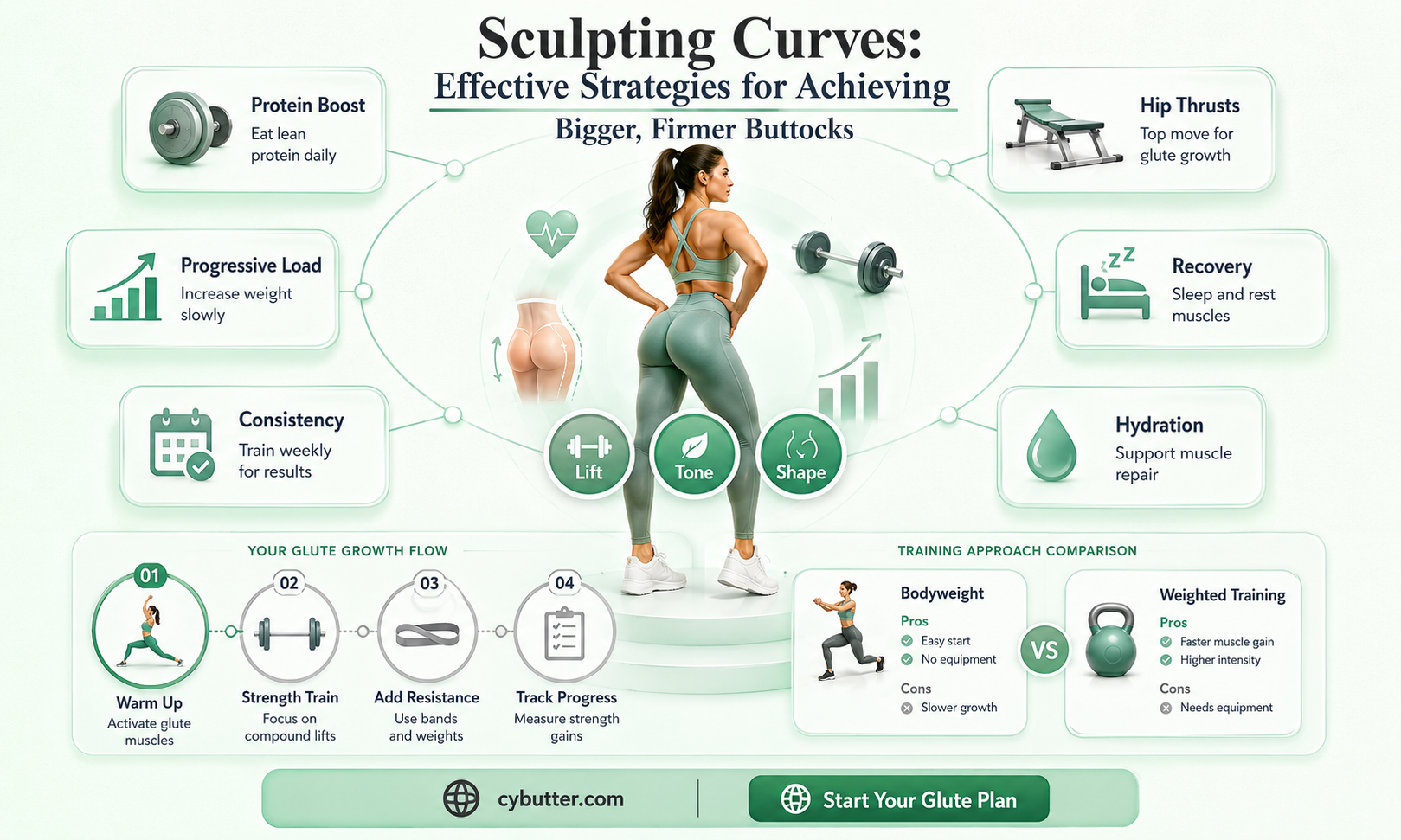 how to get big buttos