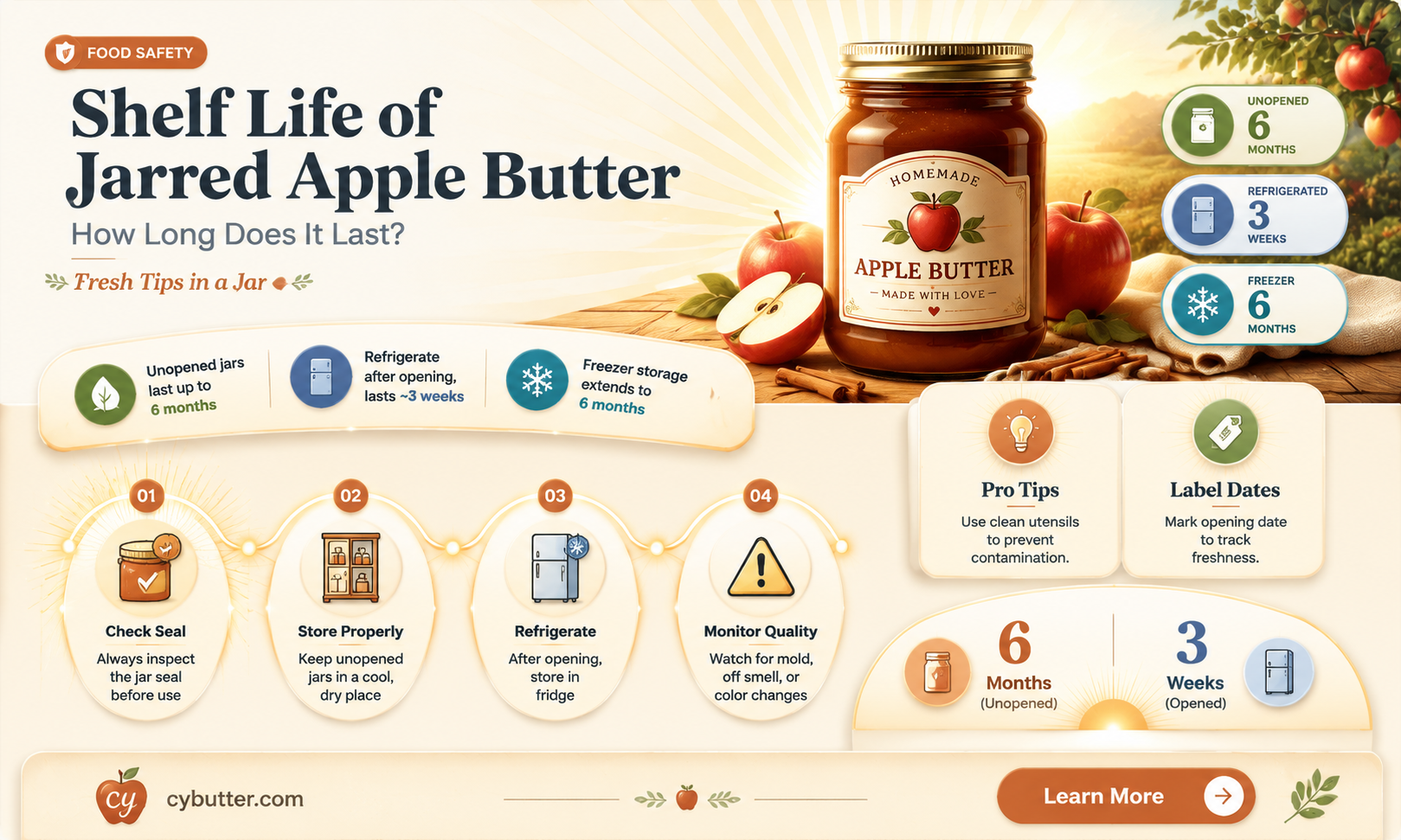how long is jarred apple butter good for