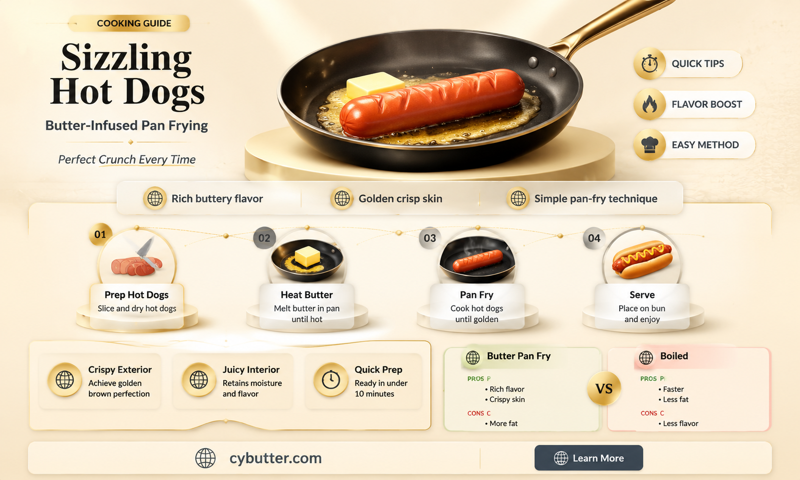 how to cook hot dogs in a pan with butter