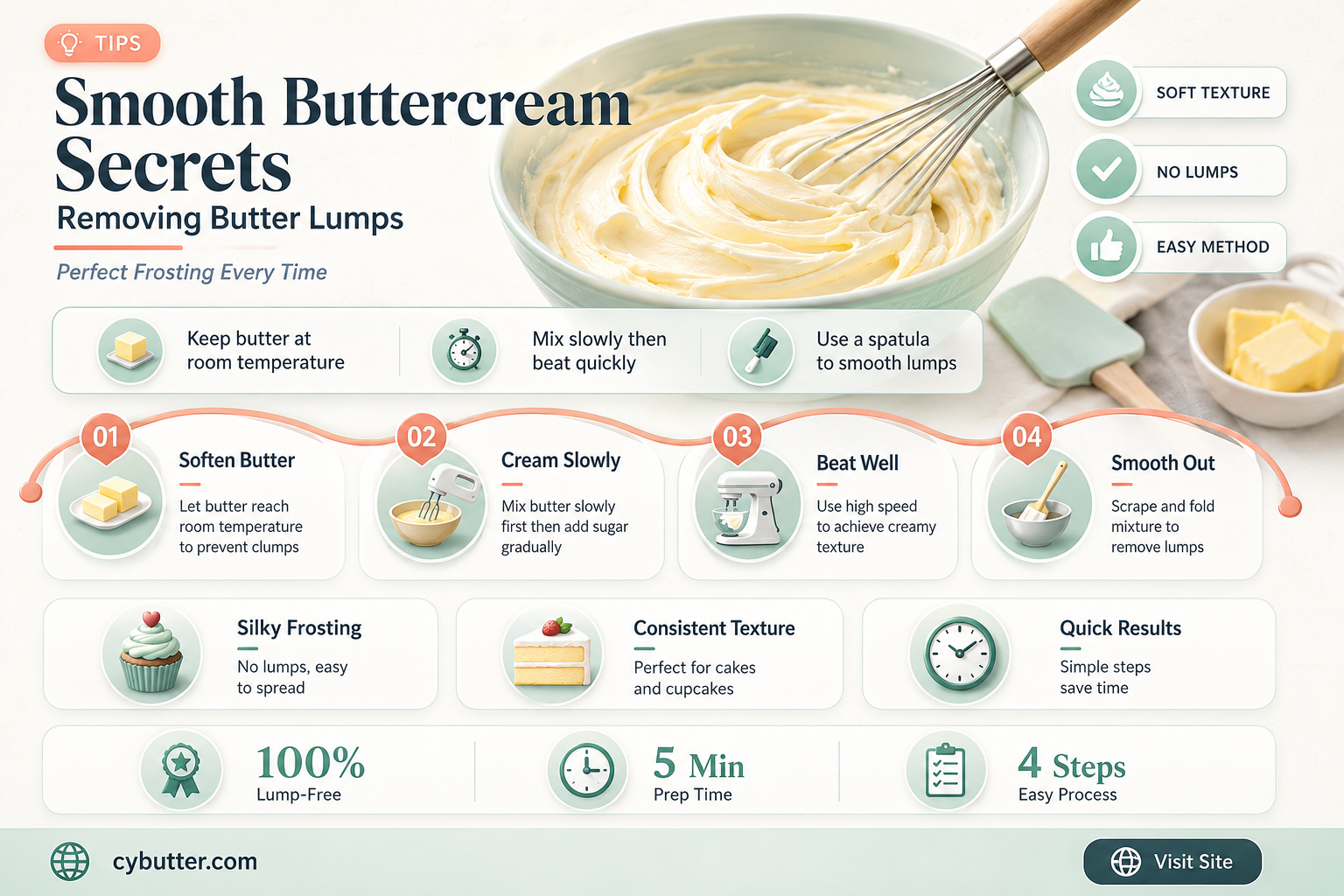 how to get butter lumps out of buttercream