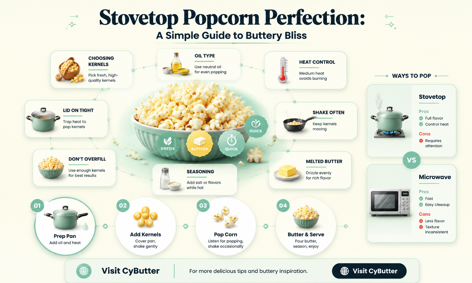 how to cook popcorn on the stove with butter