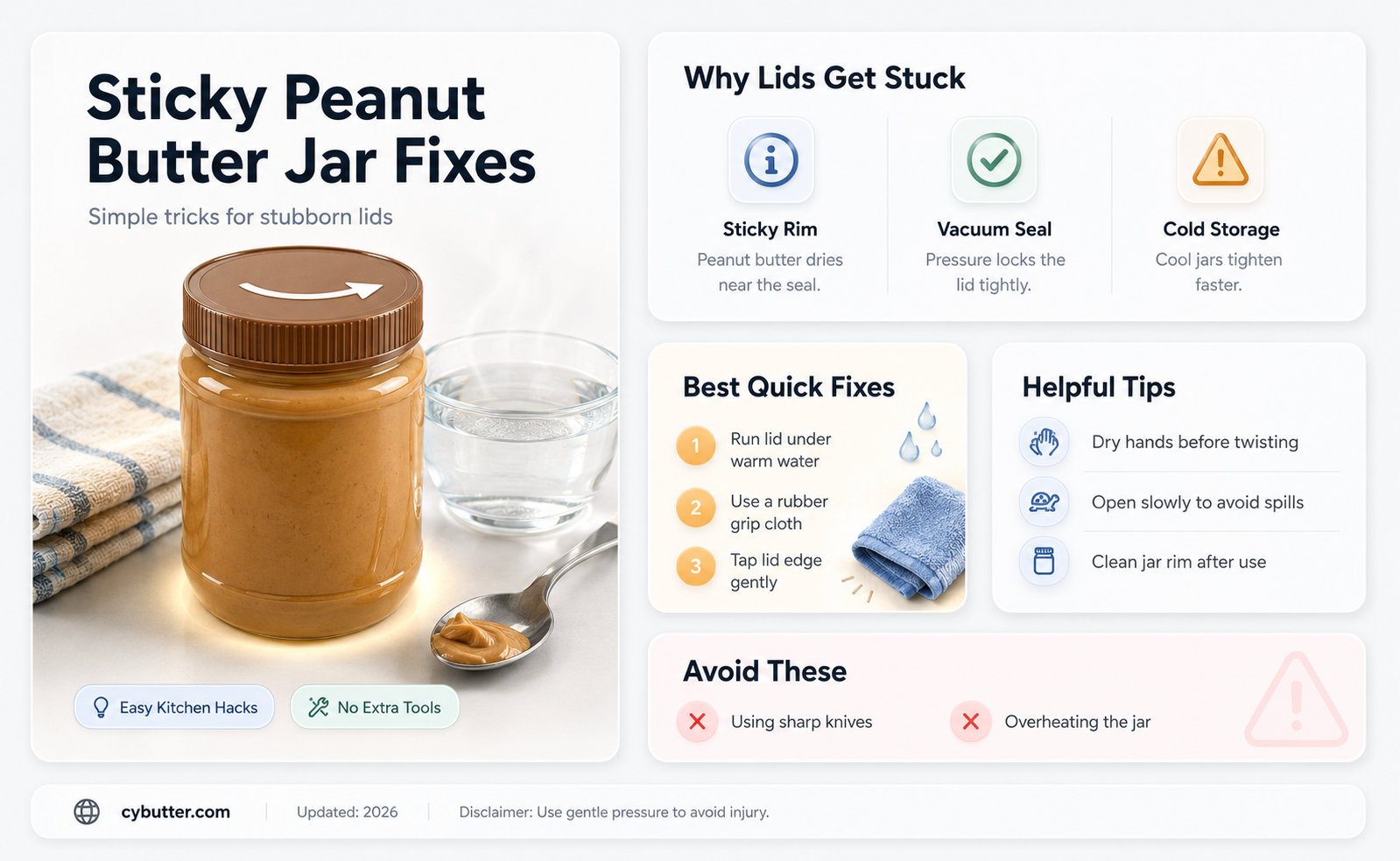 how to get a peanut butter jar open