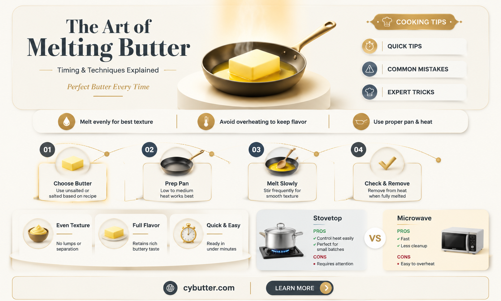 how long to melt butter