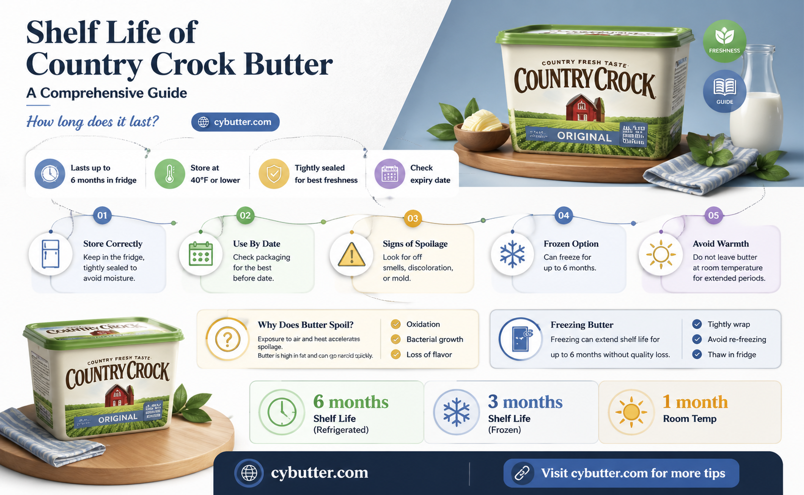 how long does country crock butter last