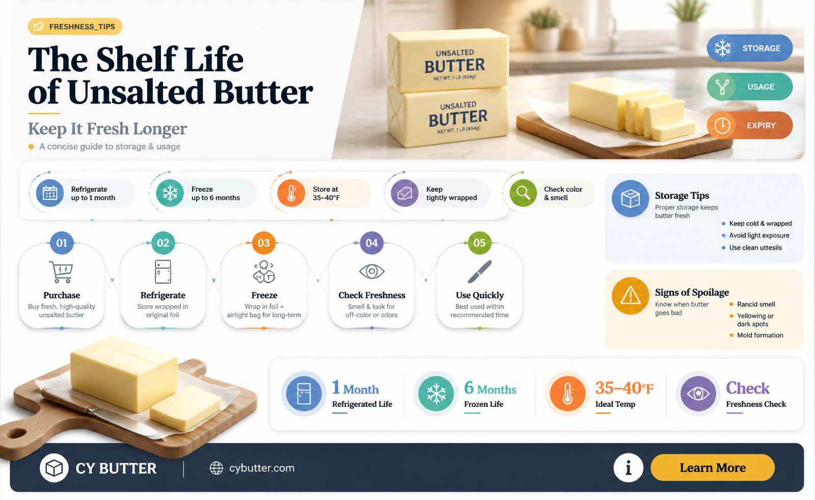 how long does unsalted butter last in fridge
