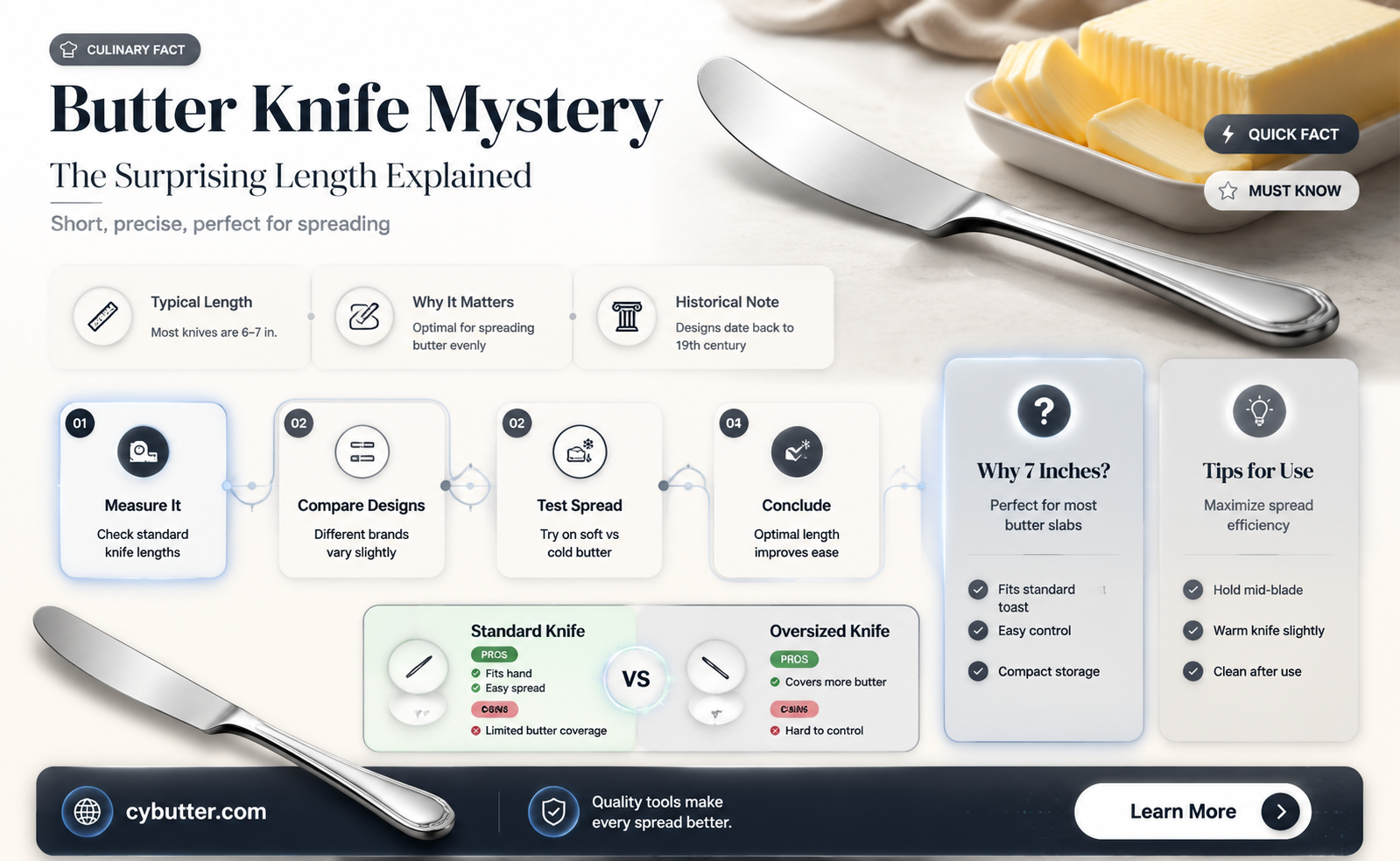 how long is a butter knife
