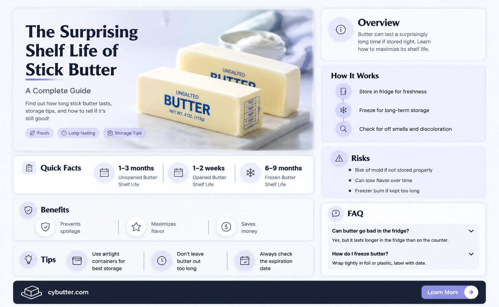 how long can stick butter sit out