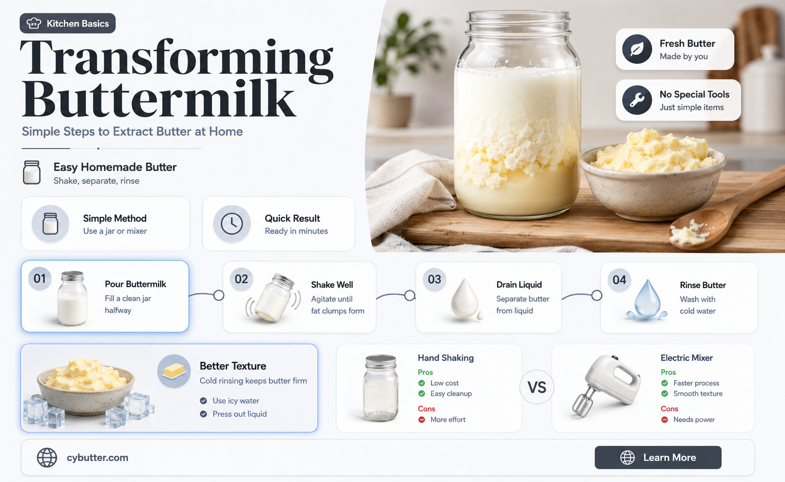 how to get butter from buttermilk