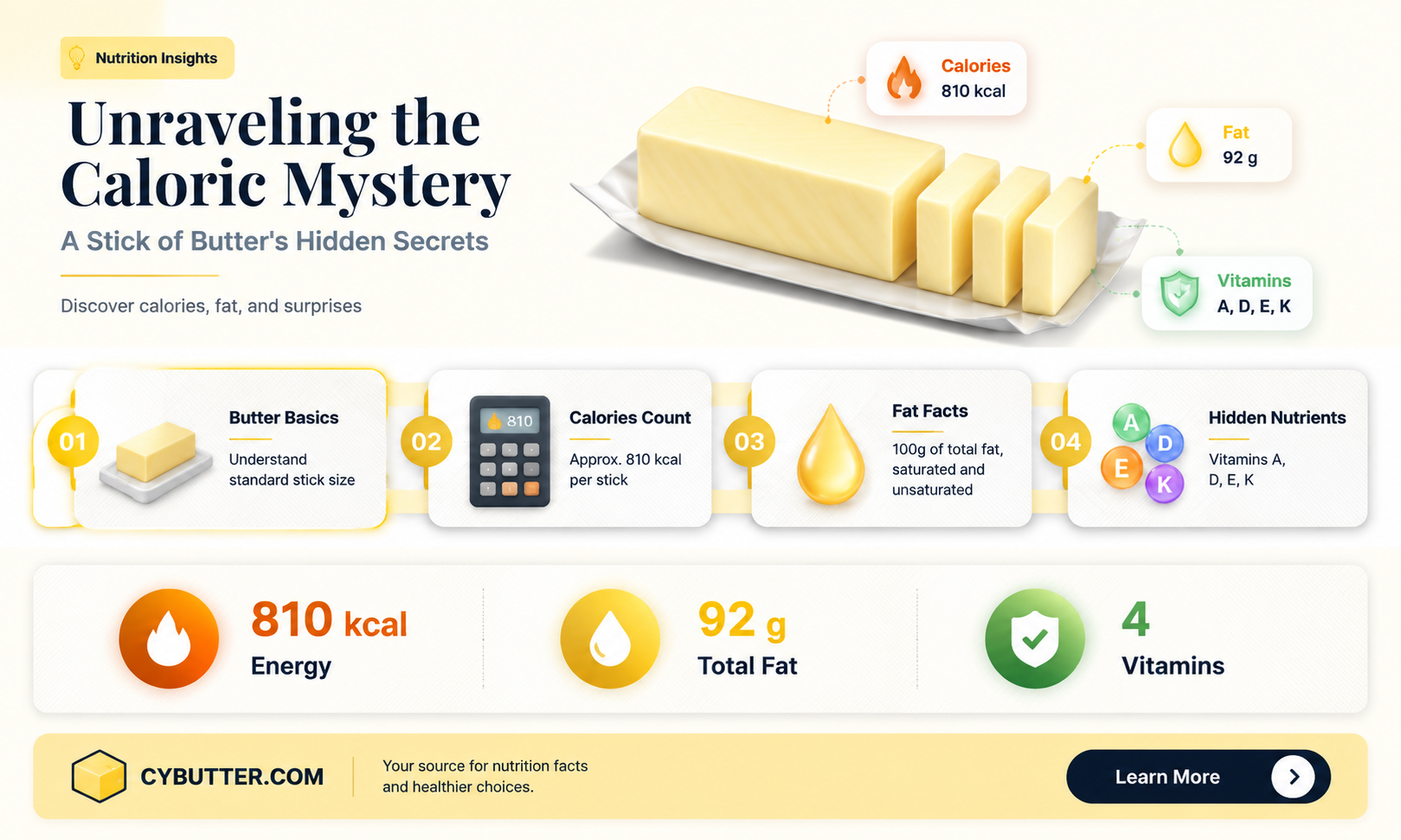 how many calories in stick of butter