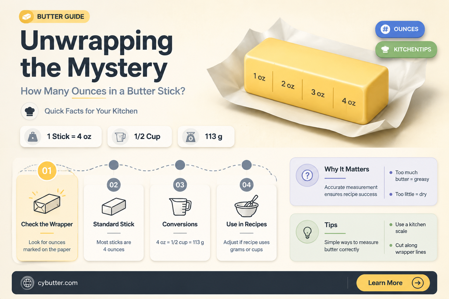 how many oz in a butter stick