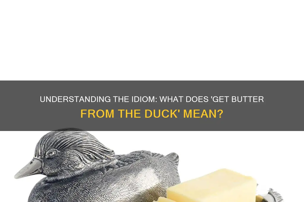 what does get butter from the duck mean
