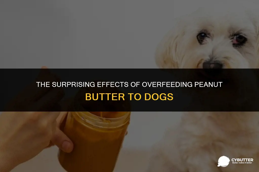 what happens if a dog eats too much peanut butter