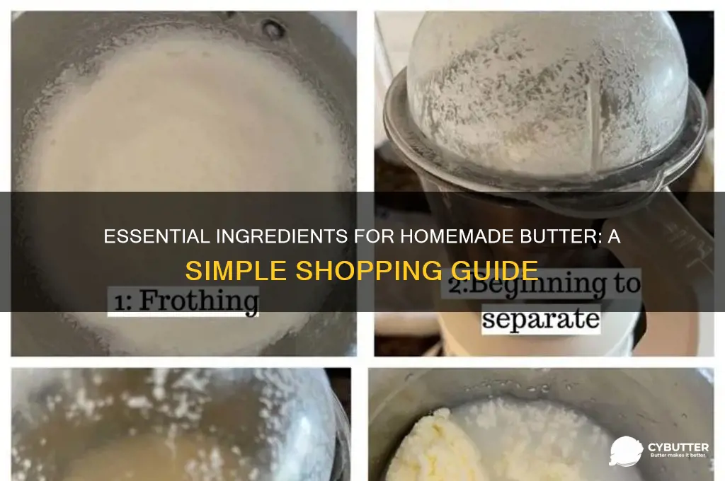 what ingredients to get to make butter