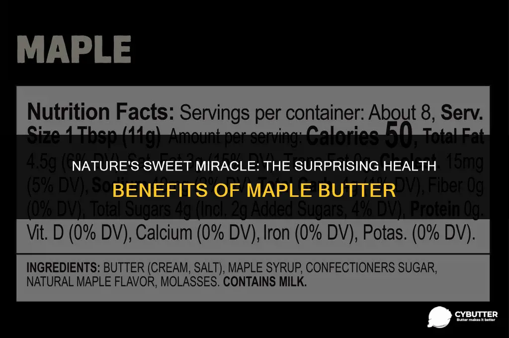 what is maple butter good for