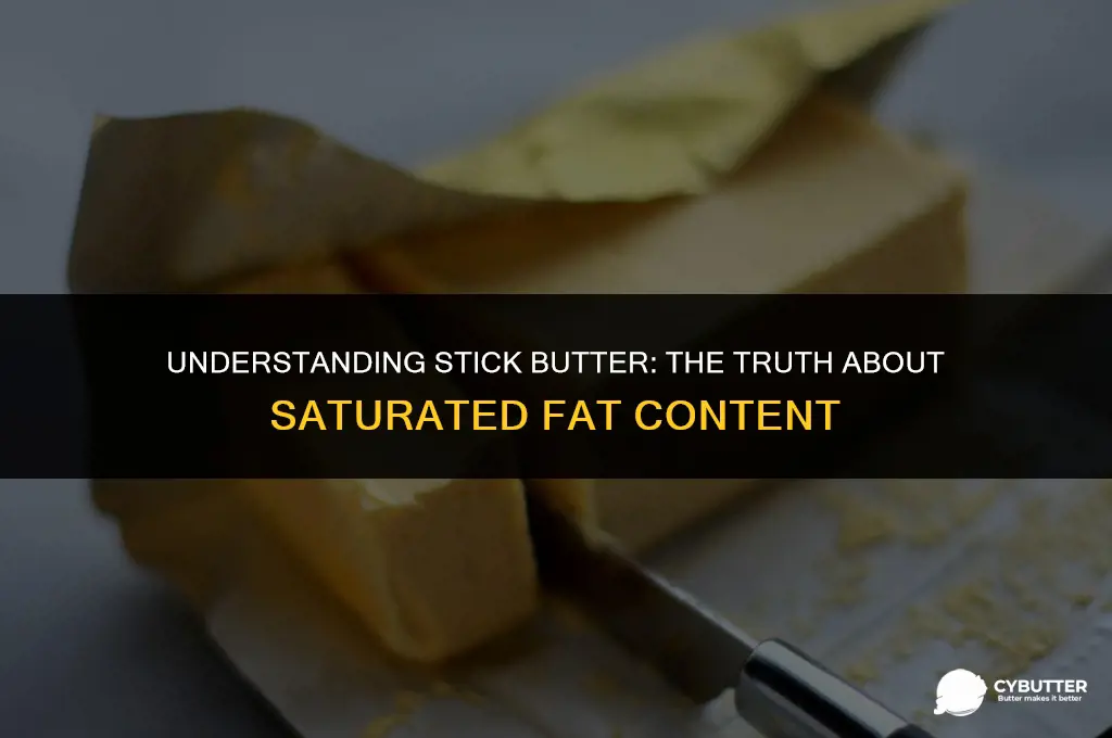 what is stick butter saturated fat