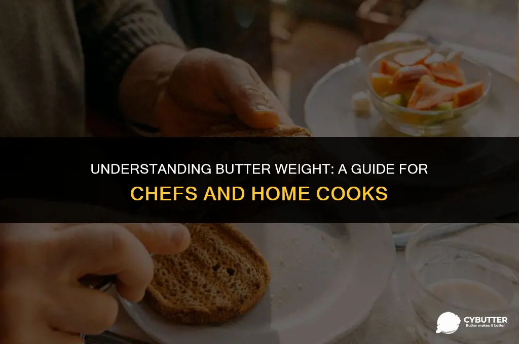 what is the weight of butter