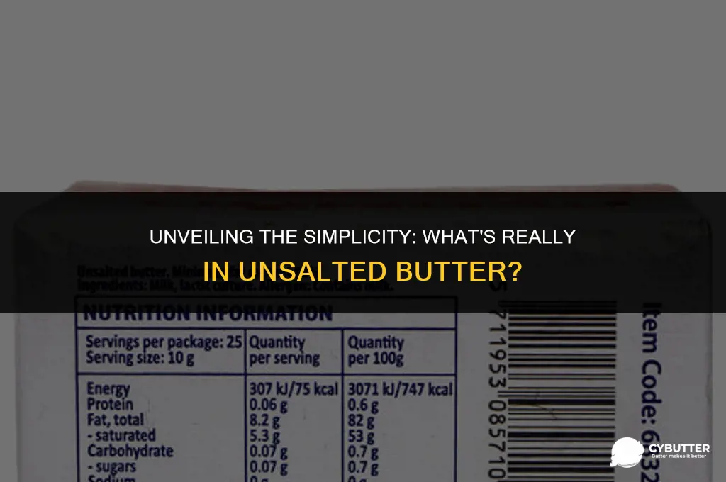 what is unsalted butter made of