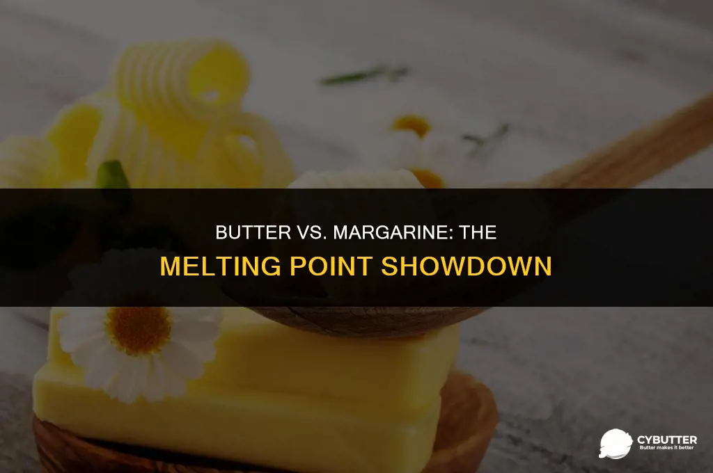 what melts faster butter or margarine