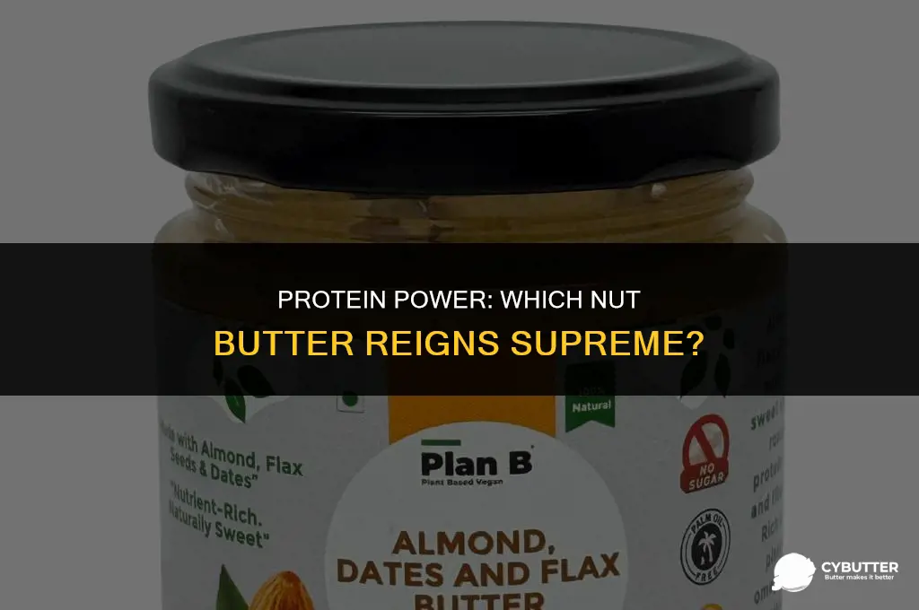 what nut butter has most protein