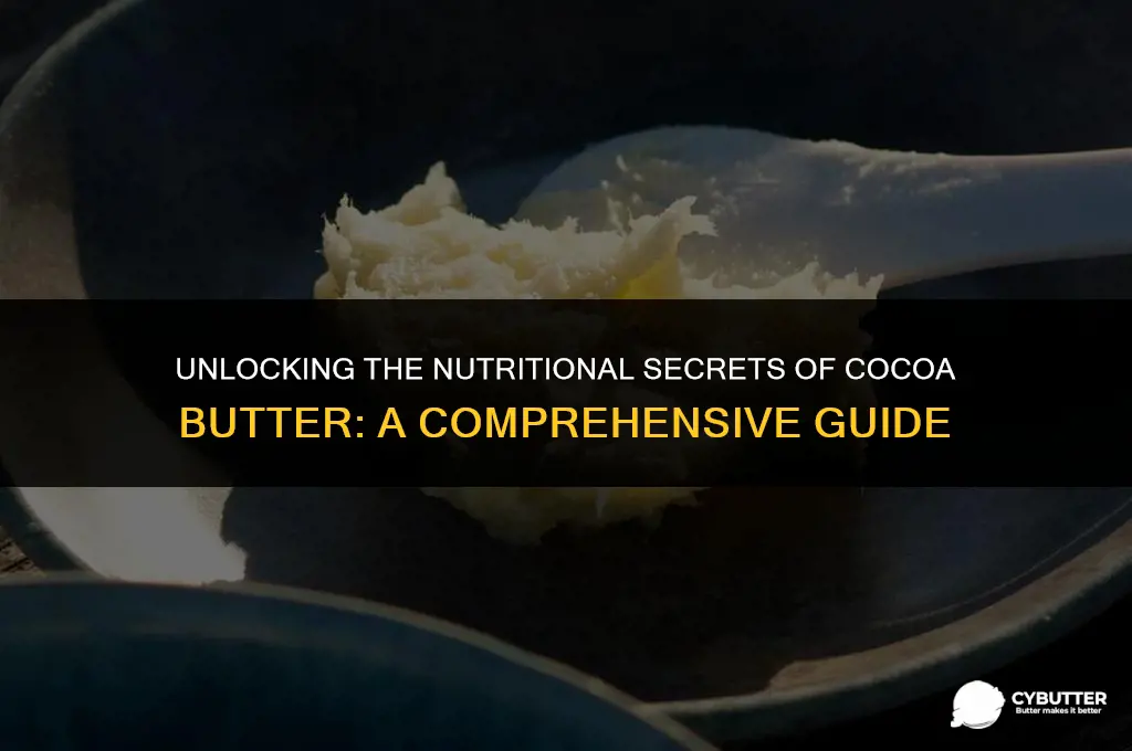 what nutrients does cocoa butter contain