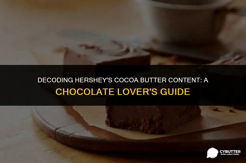 what percent cocoa butter is hershey