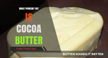 Unveiling the Richness: Cocoa Butter's Surprising Fat Content Revealed