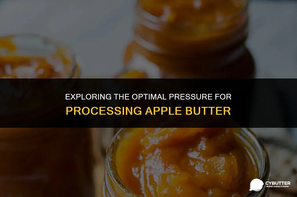 what pressure to process apple butter