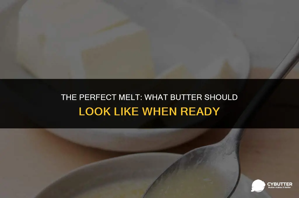 what should melted butter look like