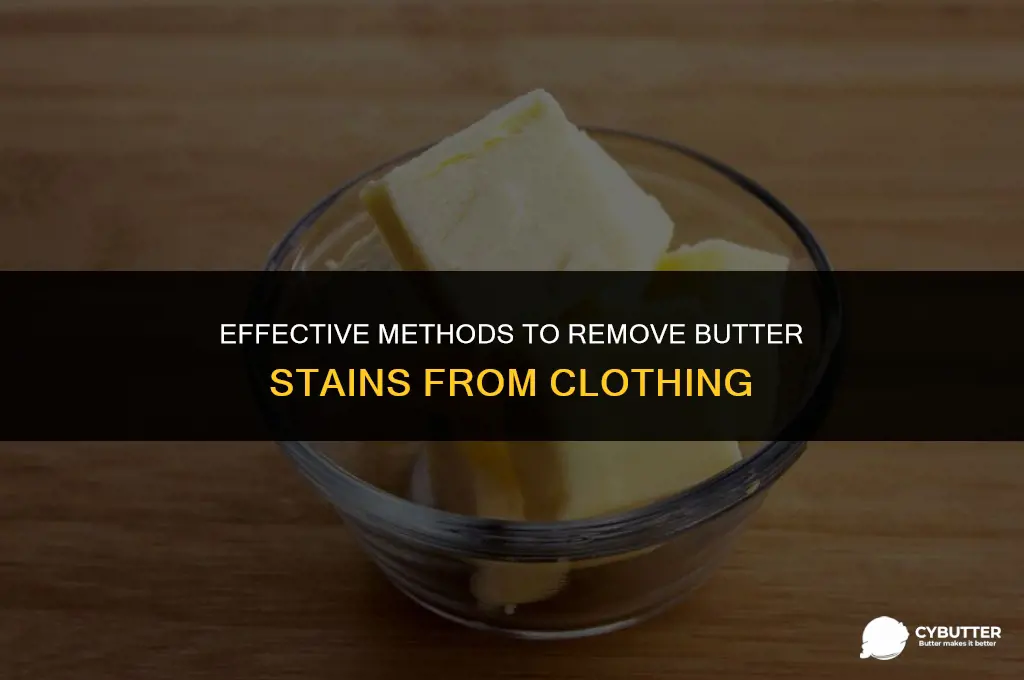 what takes butter out of clothes