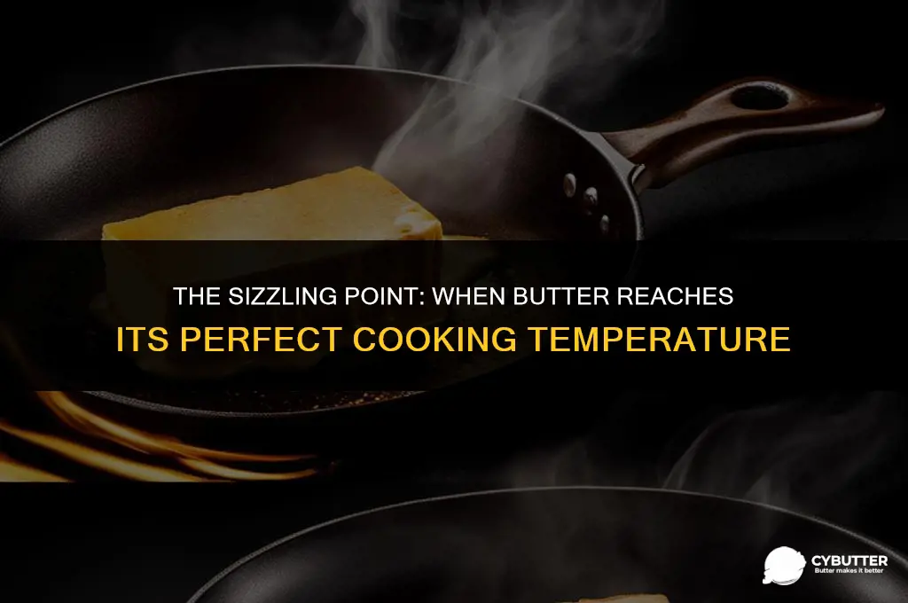 what temp does butter sizzle at