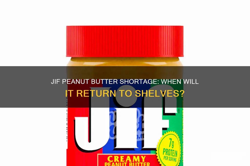 when can we get jif peanut butter again
