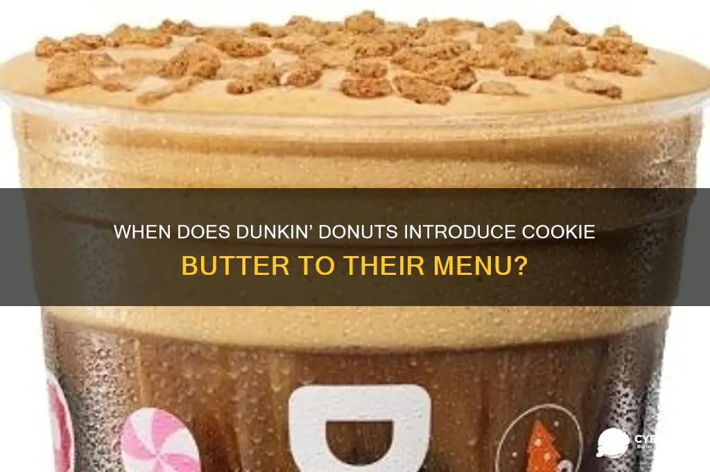 when does dunkin get cookie butter