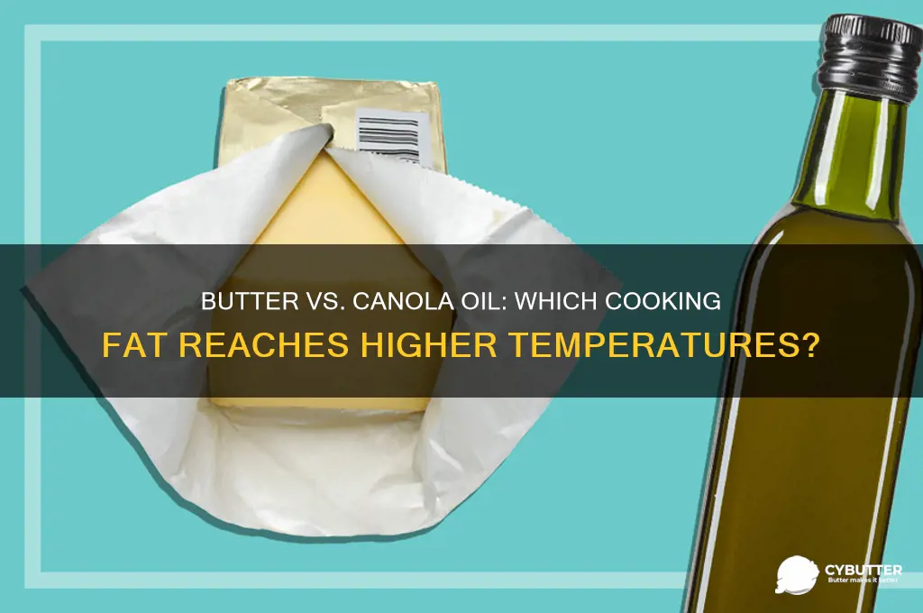 which gets hotter butter or canola oil