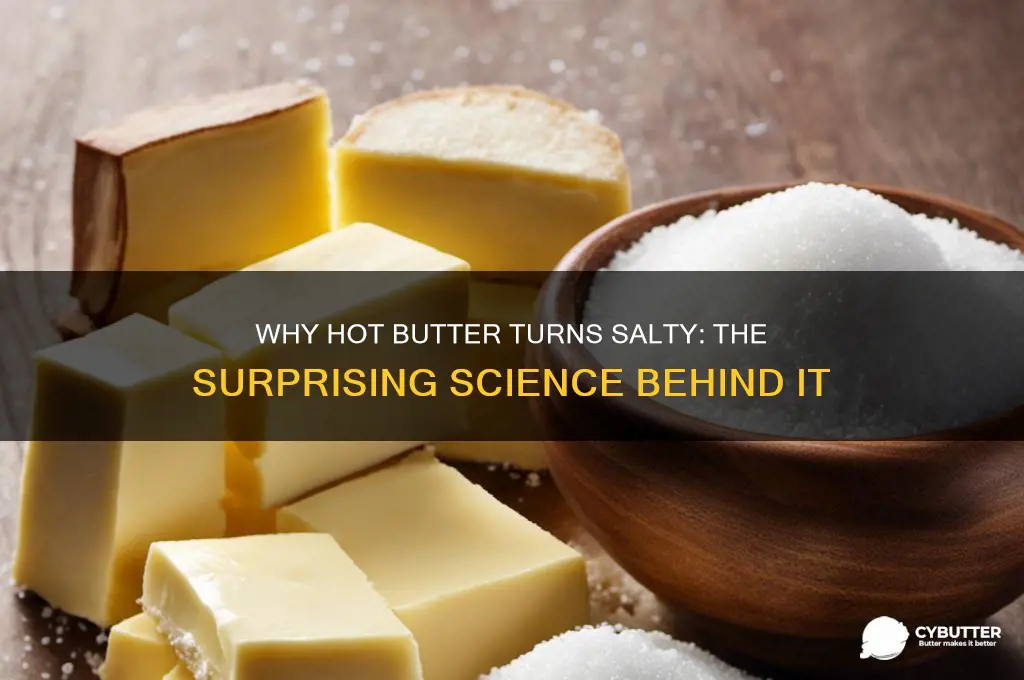 why does hot butter get so salty after sitting