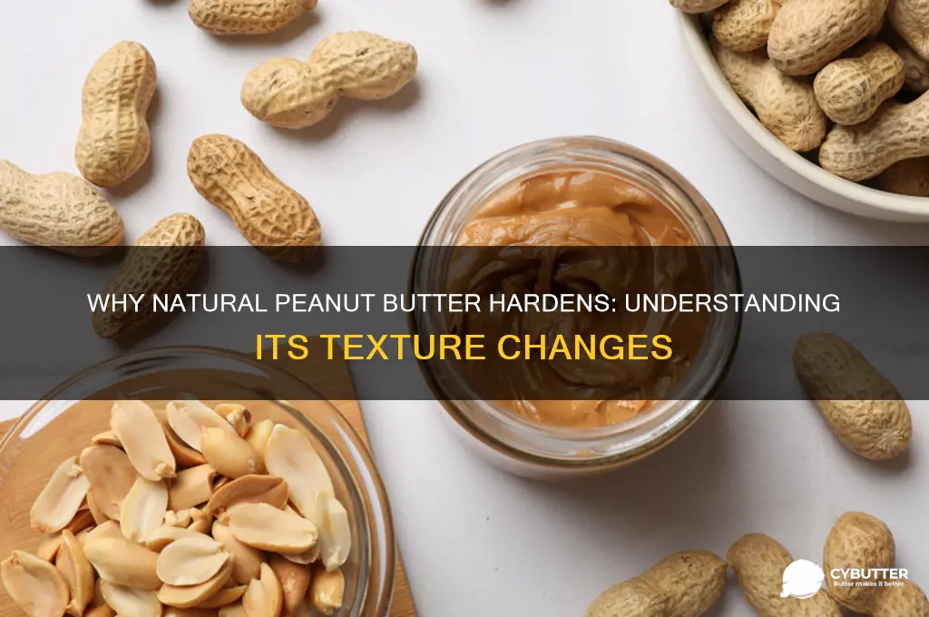 why does natural peanut butter get hard