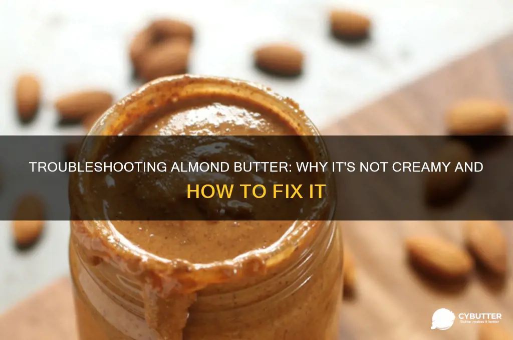 why is my almond butter not getting creamy