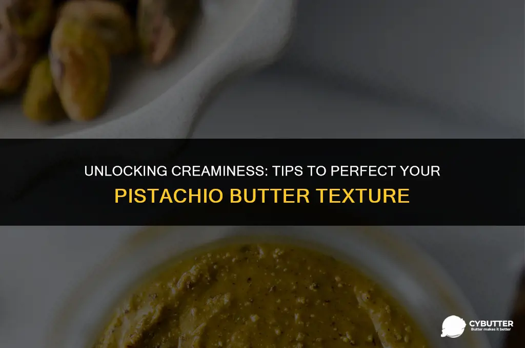 why is my pistachio butter not creamy