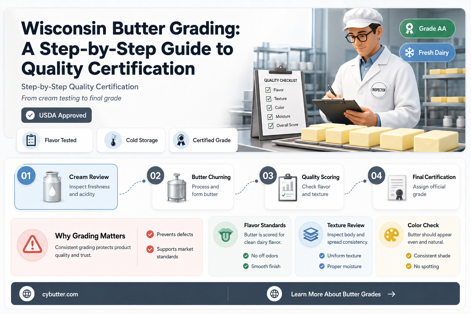 how to get butter graded in wi