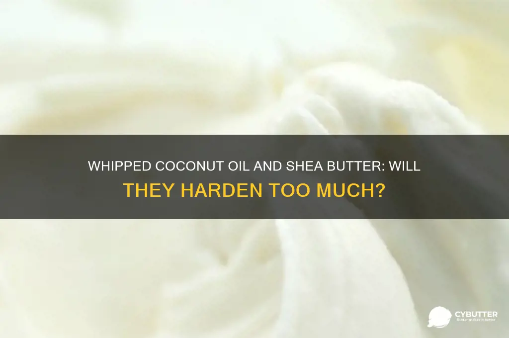 would whipped coconut oil and shea butter get too hard